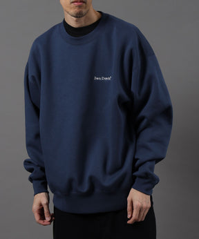 HEAVY SWEAT CREW / スウェット トレーナー 裏起毛 クルーネック ワンポイント刺繍 ブルーグレー
