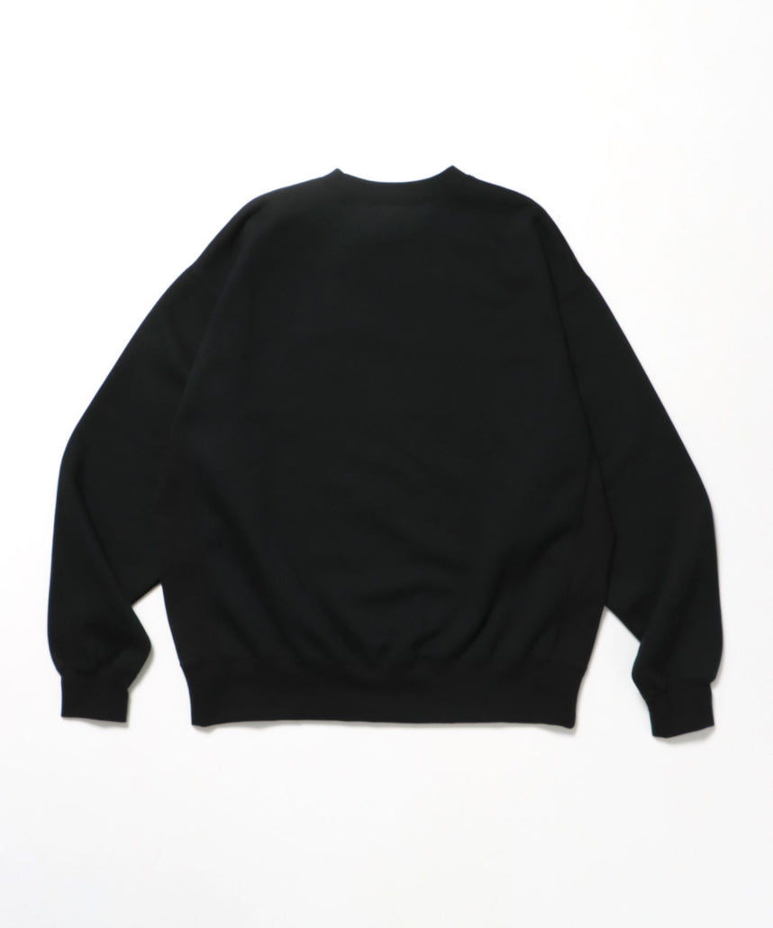 HEAVY SWEAT CREW / スウェット トレーナー 裏起毛 クルーネック ワンポイント刺繍 ブラック