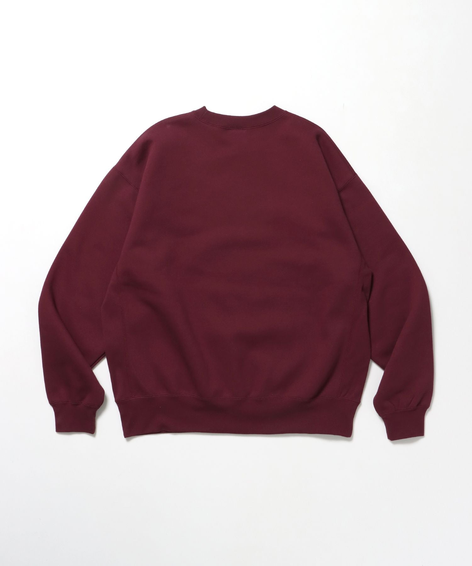 HEAVY SWEAT CREW / スウェット トレーナー 裏起毛 クルーネック ワンポイント刺繍 バーガンディー