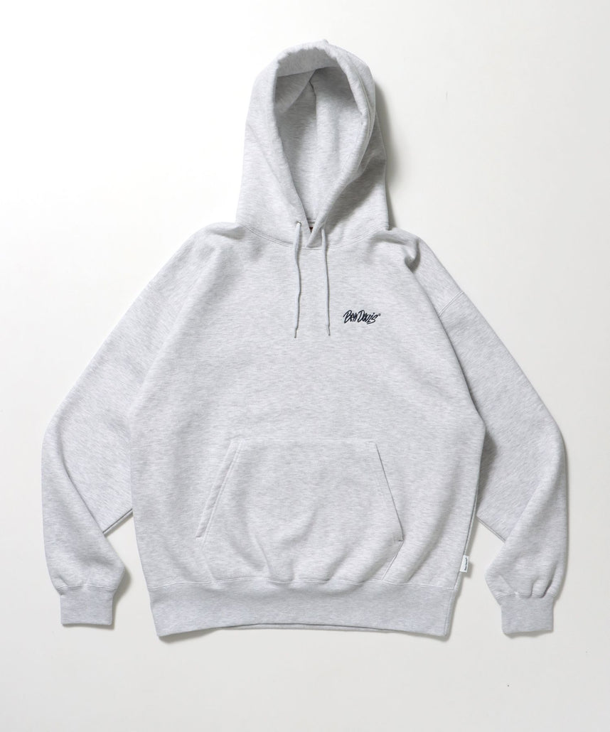 【BEN DAVIS(ベンデイビス)】HEAVY SWEAT HOODIE / パーカー 刺繍 裏起毛 ヘビーウエイト フーディー ワンポイント アッシュグレー