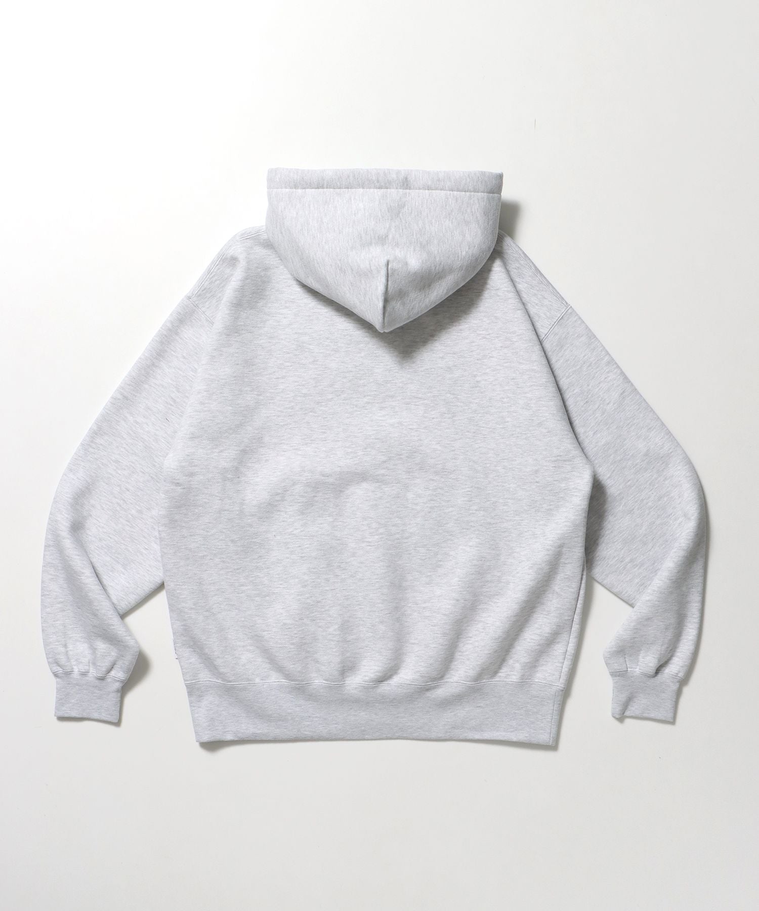 HEAVY SWEAT HOODIE / パーカー 刺繍 裏起毛 ヘビーウエイト フーディー ワンポイント アッシュグレー
