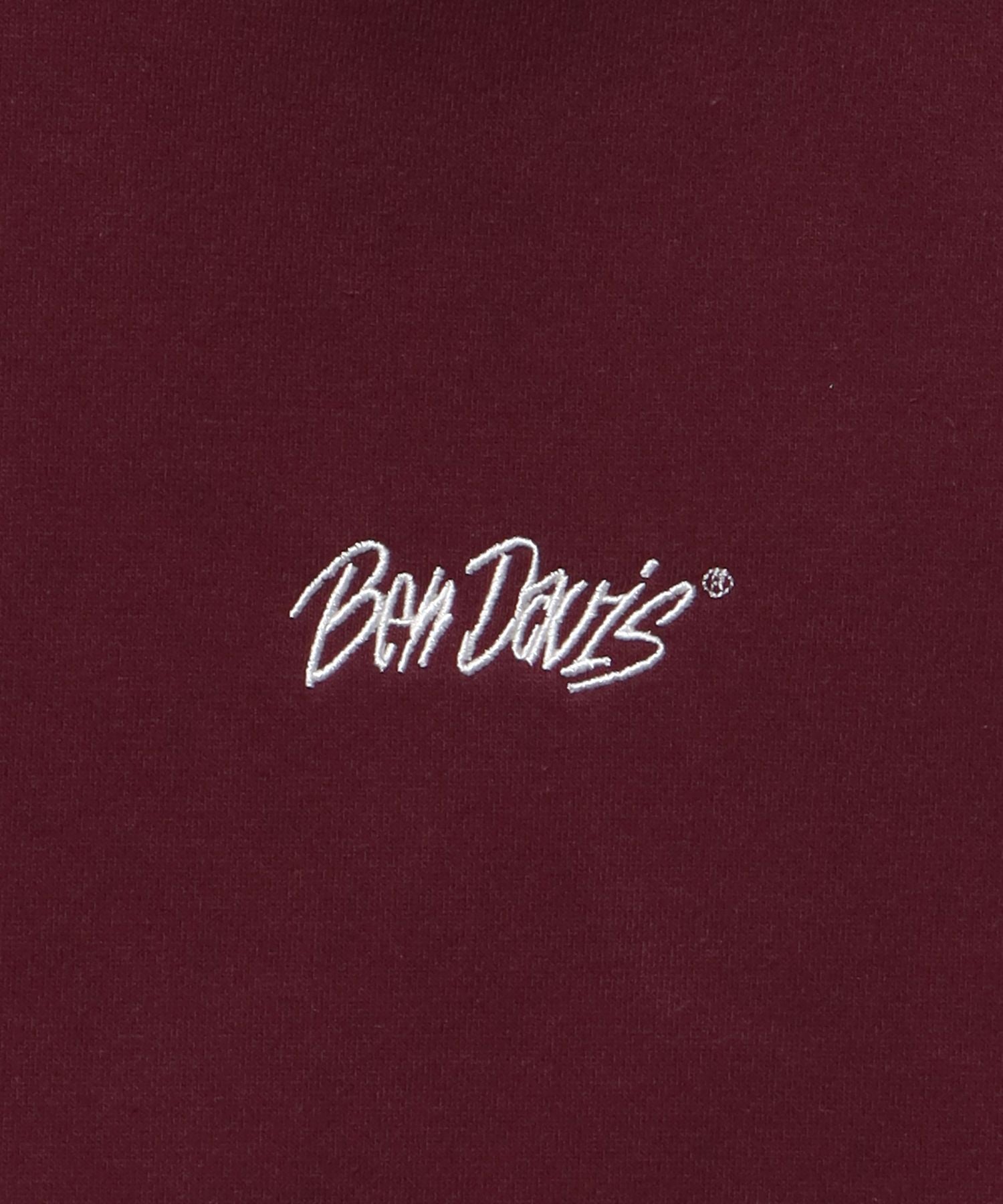 HEAVY SWEAT HOODIE / パーカー 刺繍 裏起毛 ヘビーウエイト フーディー ワンポイント バーガンディー