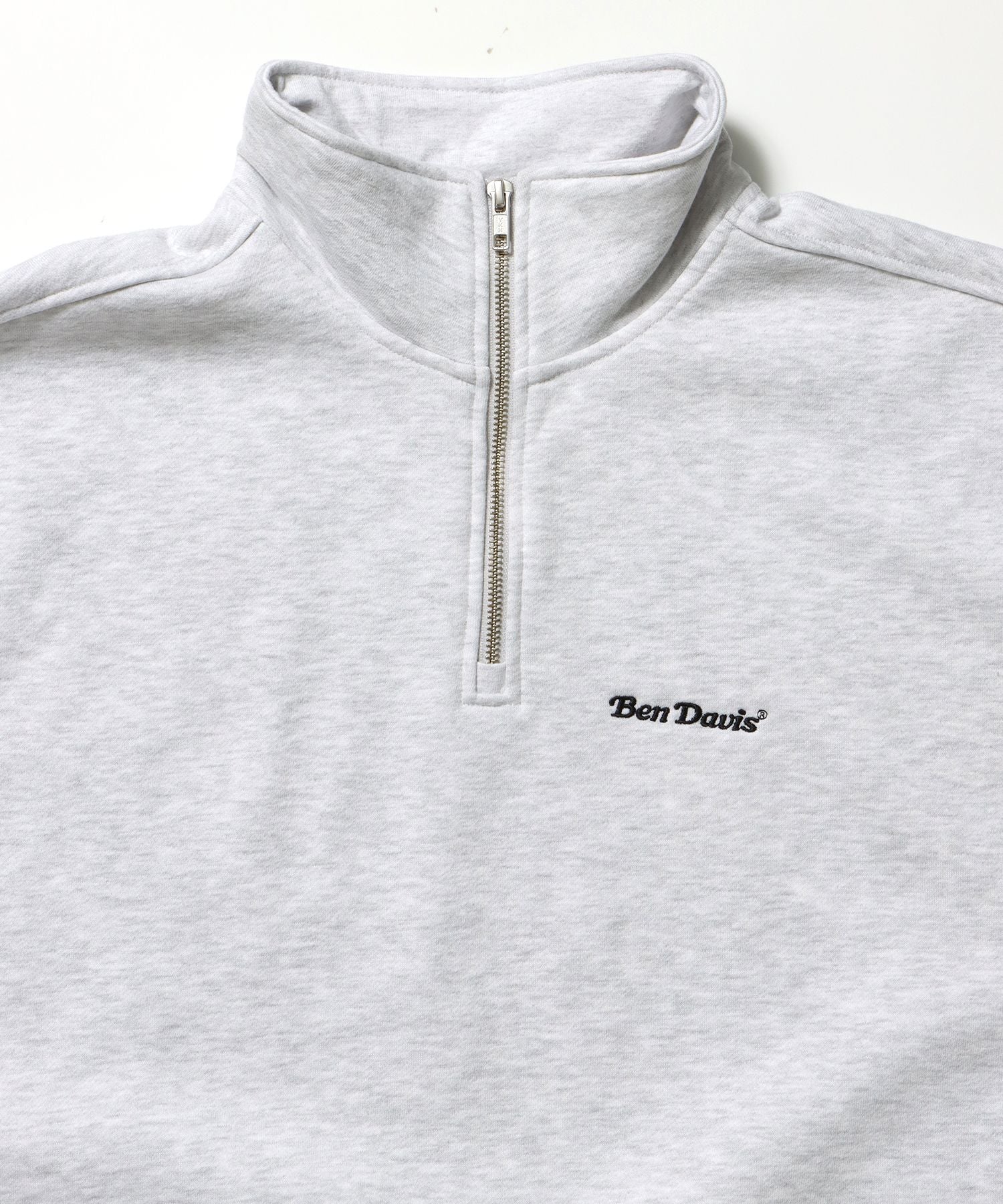 HEAVY SWEAT HALF ZIP / ヘビースウェット ハーフジップ 裏起毛 ジップ ワンポイント アッシュグレー