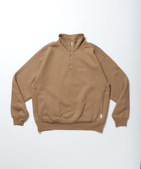 HEAVY SWEAT HALF ZIP / ヘビースウェット ハーフジップ 裏起毛 ジップ ワンポイント モカ