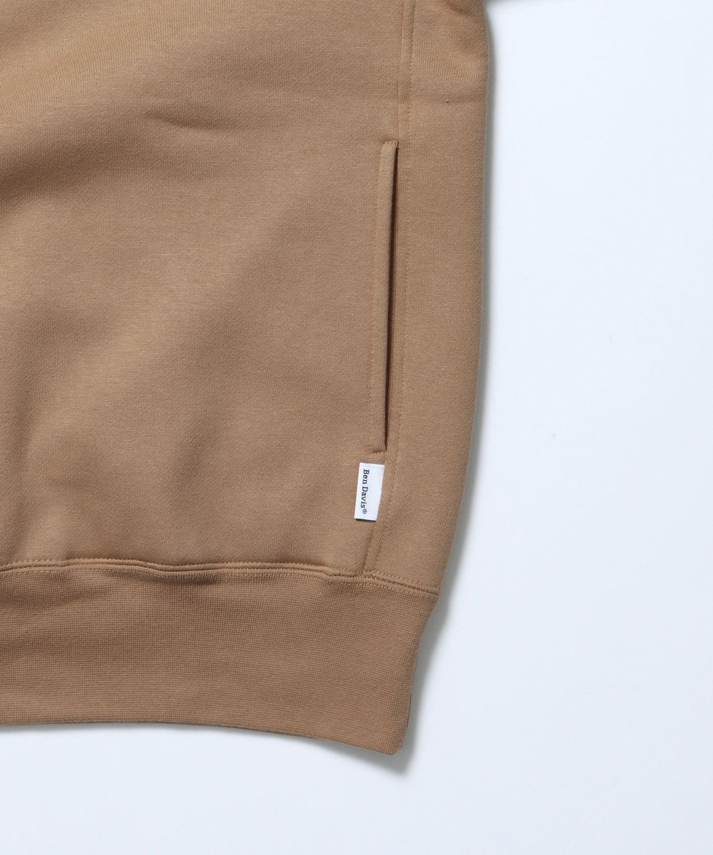 HEAVY SWEAT HALF ZIP / ヘビースウェット ハーフジップ 裏起毛 ジップ ワンポイント モカ