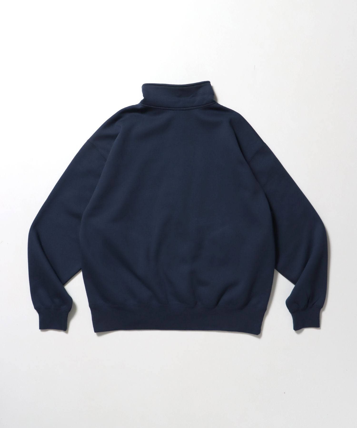 HEAVY SWEAT HALF ZIP / ヘビースウェット ハーフジップ 裏起毛 ジップ ワンポイント ブルーグレー