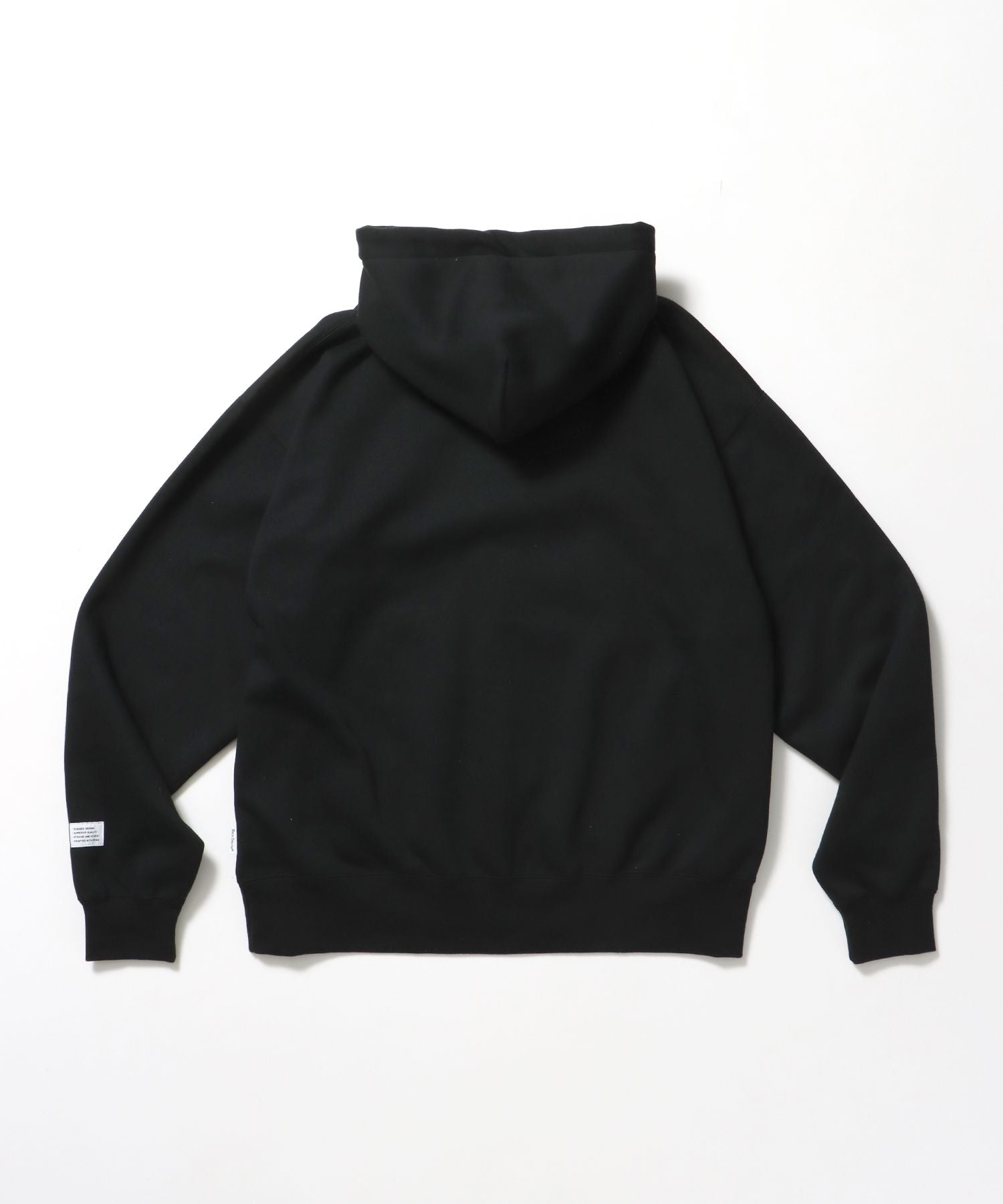 HEAVY SWEAT ZIP HOODIE / パーカー ジップ ワンポイント 刺繍 裏起毛 ブラック