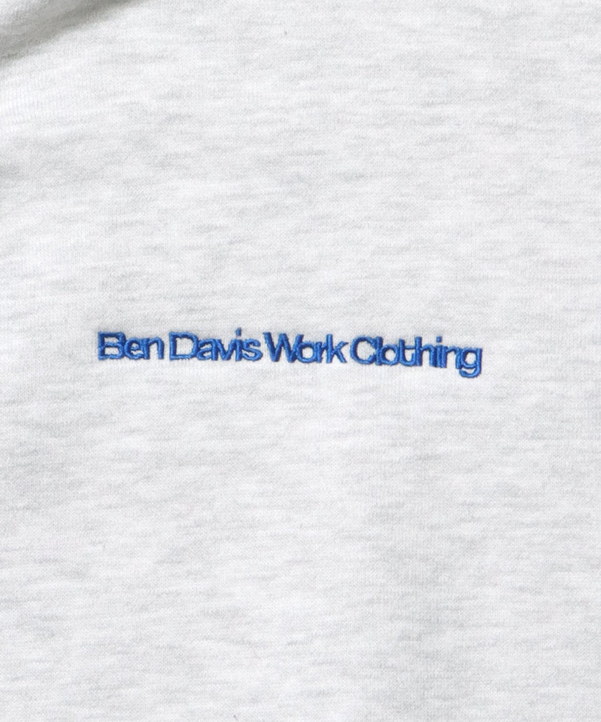 HEAVY SWEAT ZIP HOODIE / パーカー ジップ ワンポイント 刺繍 裏起毛 アッシュグレー