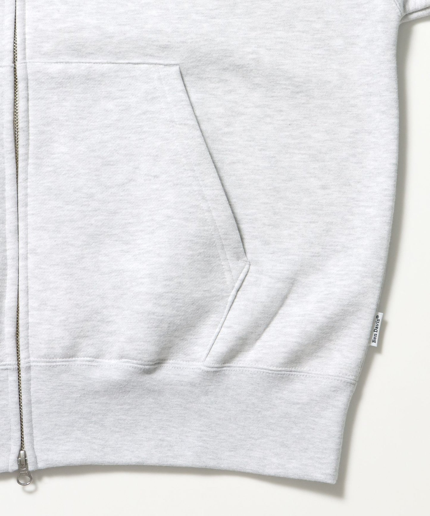 HEAVY SWEAT ZIP HOODIE / パーカー ジップ ワンポイント 刺繍 裏起毛 アッシュグレー