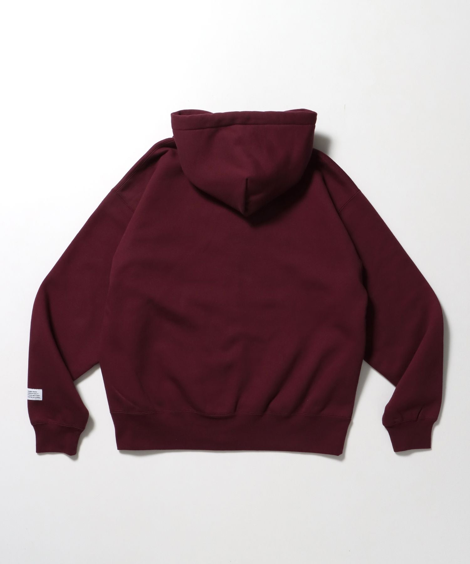 HEAVY SWEAT ZIP HOODIE / パーカー ジップ ワンポイント 刺繍 裏起毛 バーガンディー