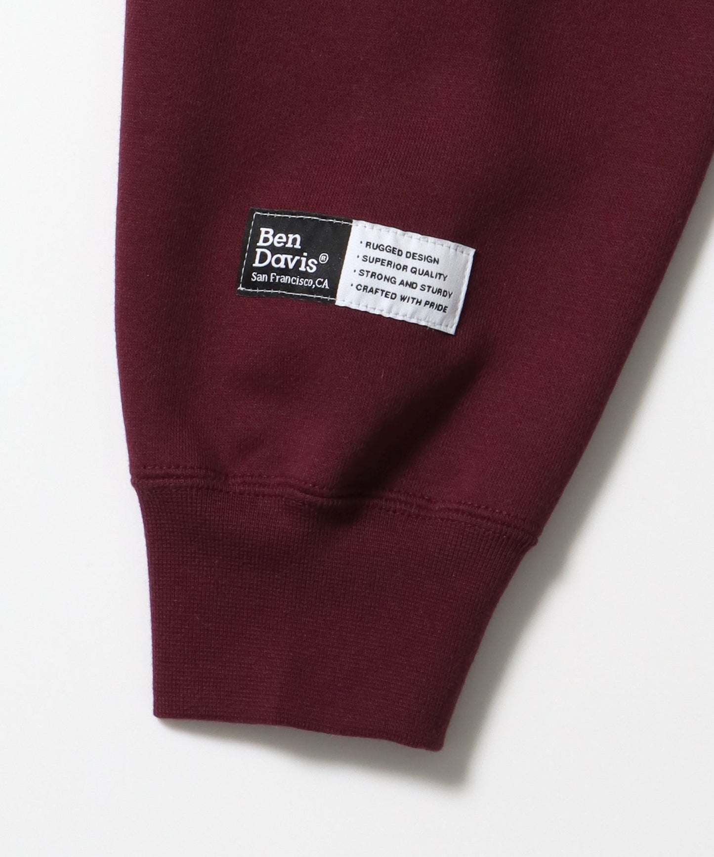 HEAVY SWEAT ZIP HOODIE / パーカー ジップ ワンポイント 刺繍 裏起毛 バーガンディー