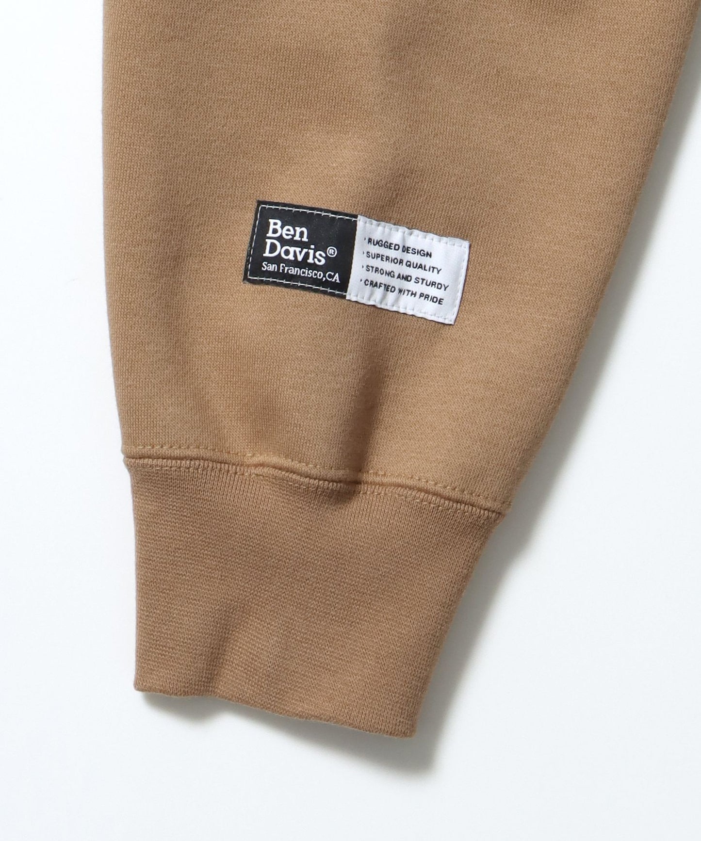 HEAVY SWEAT ZIP HOODIE / パーカー ジップ ワンポイント 刺繍 裏起毛 モカ