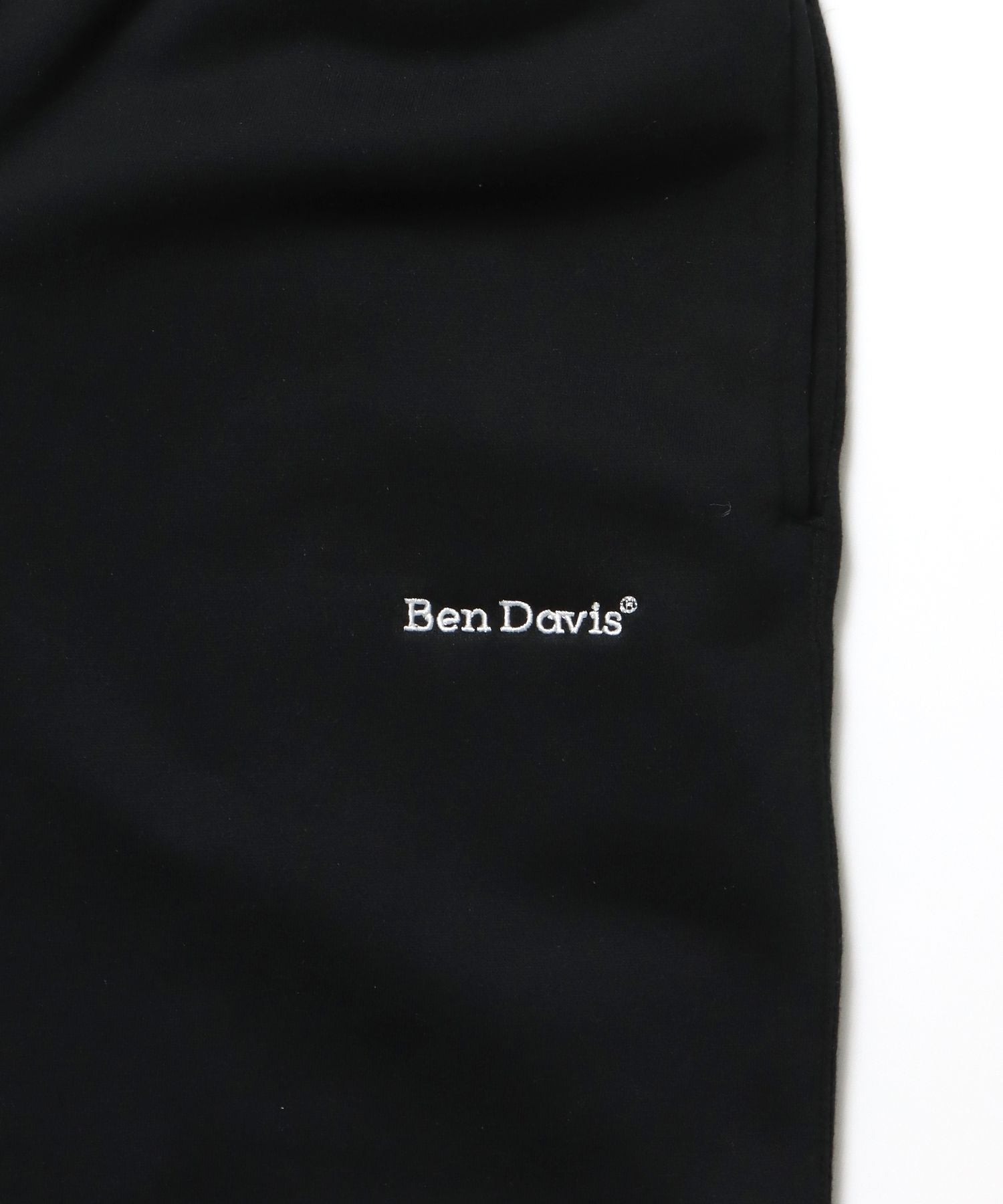 WIDE CURVE SWEAT PANTS / ワイド カーブパンツ スウェットパンツ 裏起毛 ドローコード 刺繍 ブラック