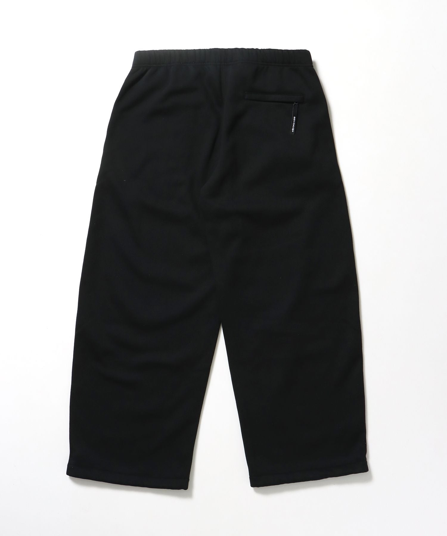 WIDE CURVE SWEAT PANTS / ワイド カーブパンツ スウェットパンツ 裏起毛 ドローコード 刺繍 ブラック