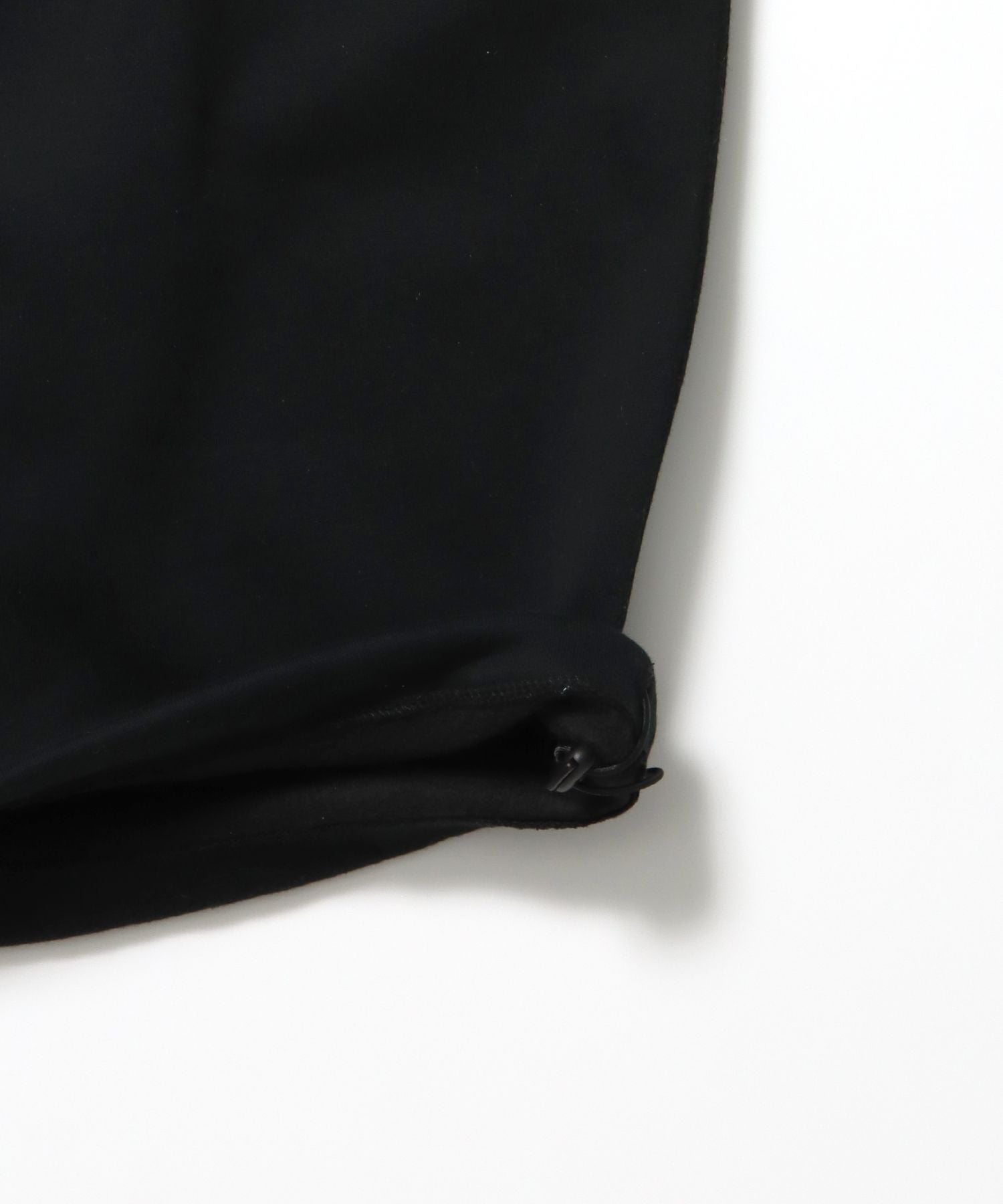 WIDE CURVE SWEAT PANTS / ワイド カーブパンツ スウェットパンツ 裏起毛 ドローコード 刺繍 ブラック