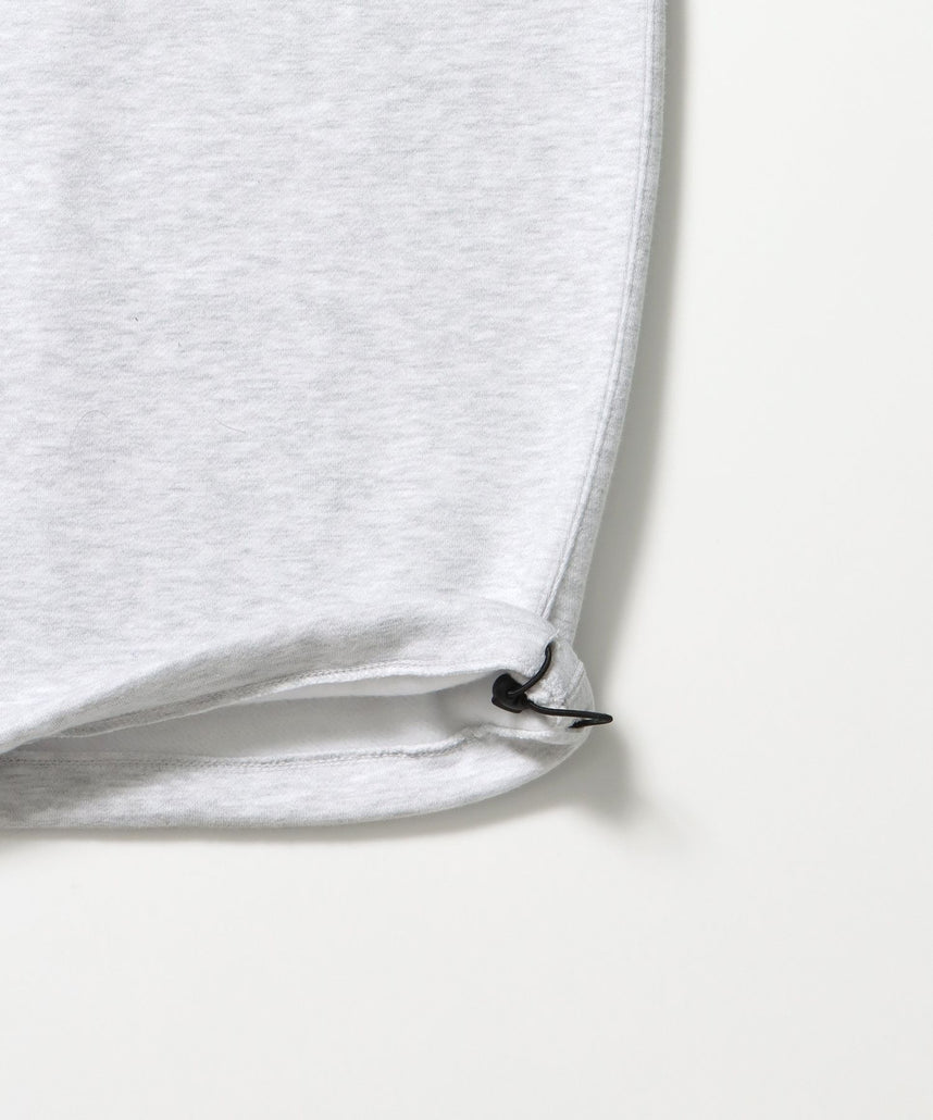 WIDE CURVE SWEAT PANTS / ワイド カーブパンツ スウェットパンツ 裏起毛 ドローコード 刺繍 アッシュグレー