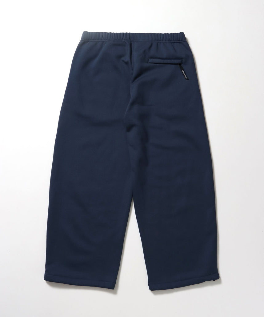 WIDE CURVE SWEAT PANTS / ワイド カーブパンツ スウェットパンツ 裏起毛 ドローコード 刺繍 ブルーグレー