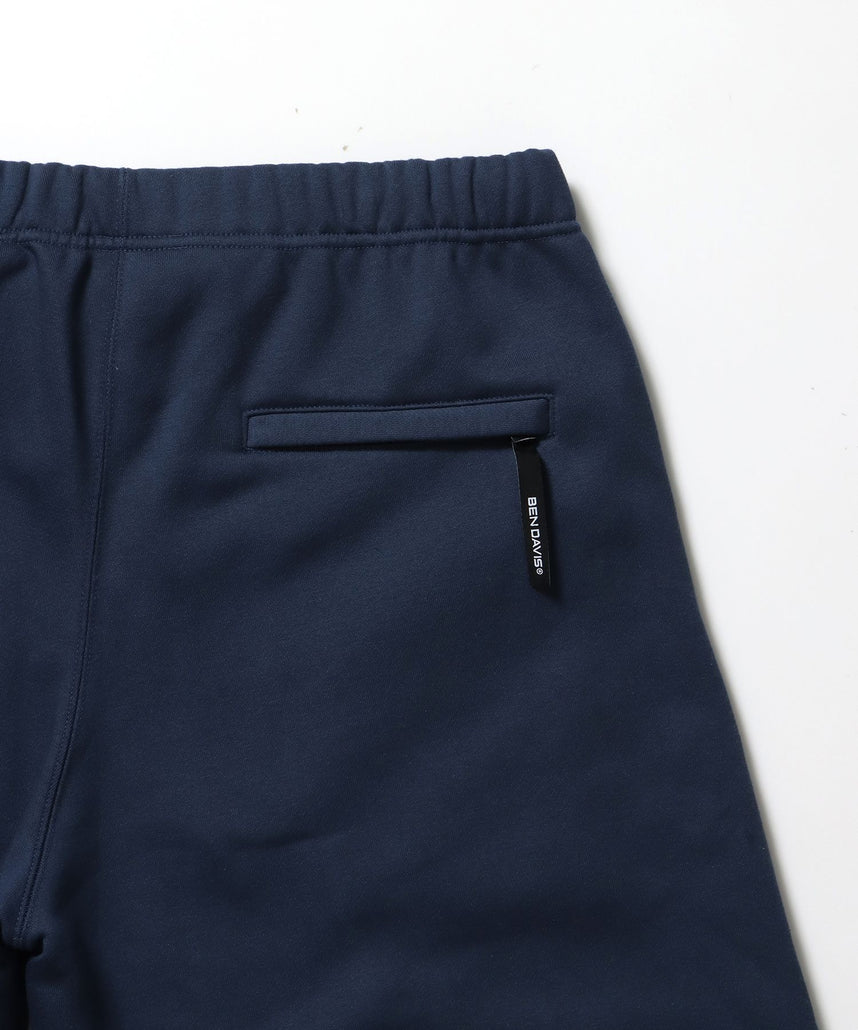 WIDE CURVE SWEAT PANTS / ワイド カーブパンツ スウェットパンツ 裏起毛 ドローコード 刺繍 ブルーグレー