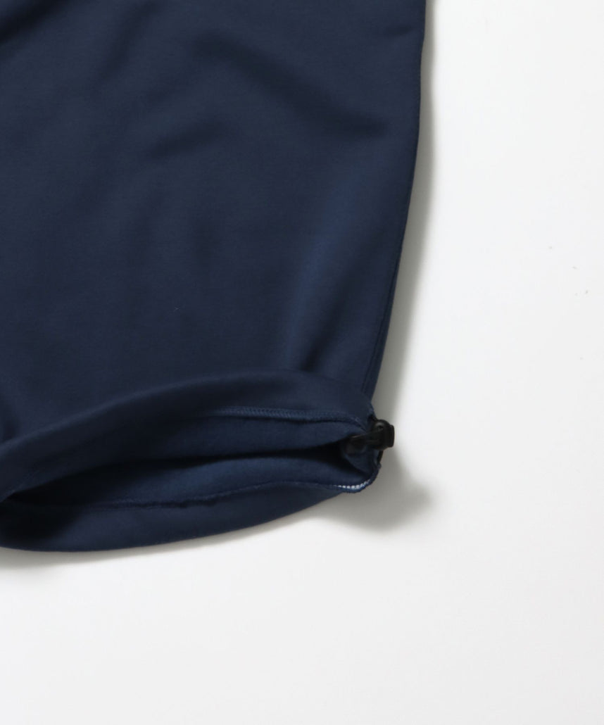 WIDE CURVE SWEAT PANTS / ワイド カーブパンツ スウェットパンツ 裏起毛 ドローコード 刺繍 ブルーグレー