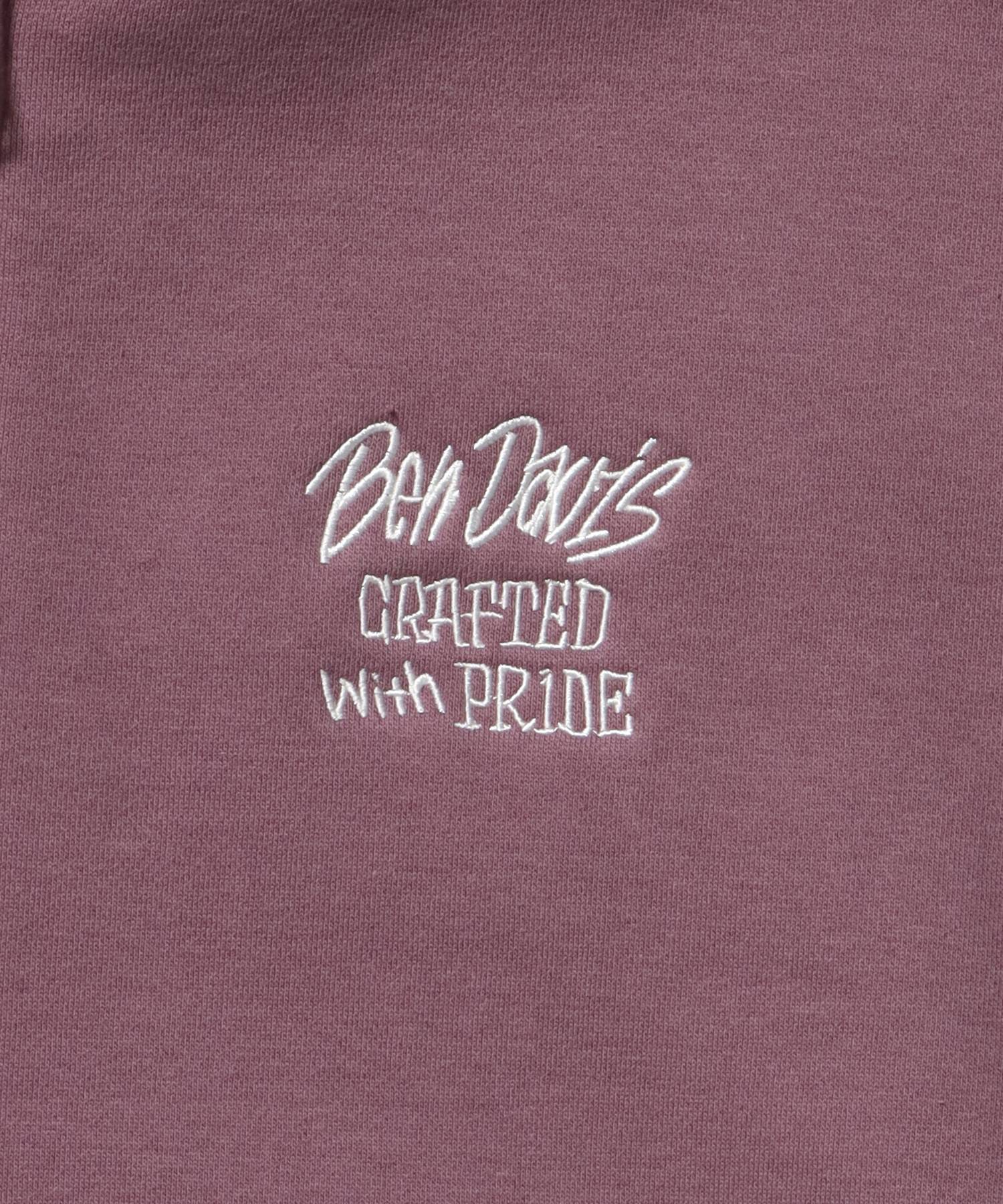 SELECTION ZIP HOODIE /パーカー ジップパーカー ダブルジップ 短丈 刺繍 プリント ピンク