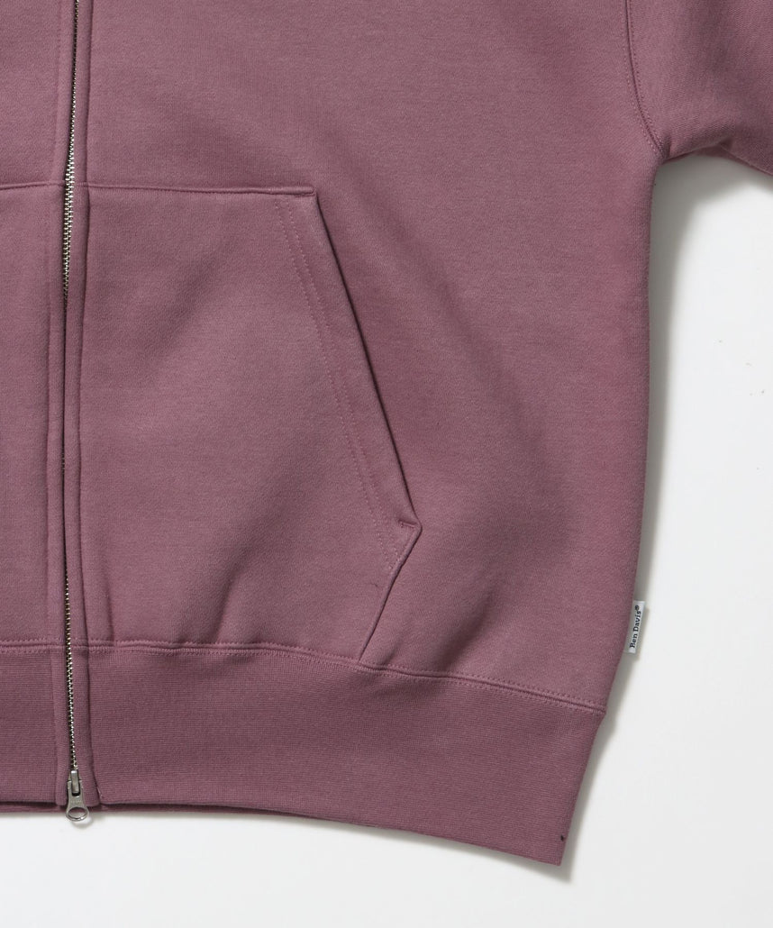 SELECTION ZIP HOODIE /パーカー ジップパーカー ダブルジップ 短丈 刺繍 プリント ピンク