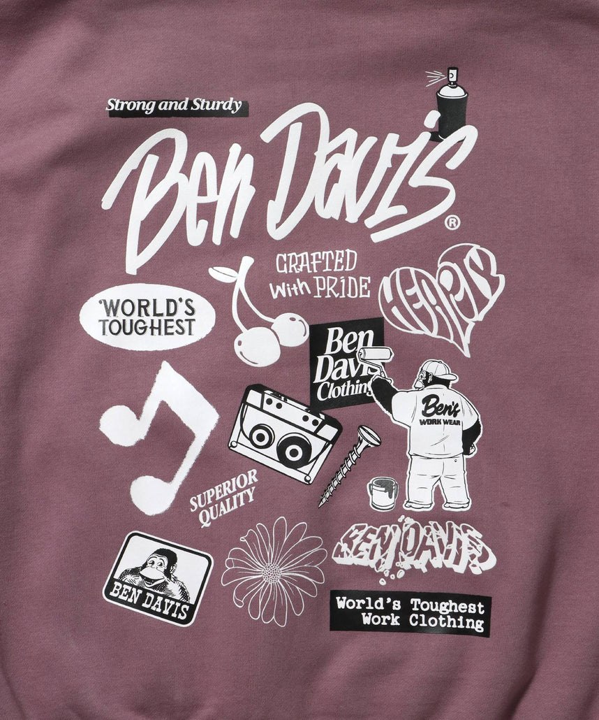 SELECTION ZIP HOODIE /パーカー ジップパーカー ダブルジップ 短丈 刺繍 プリント ピンク