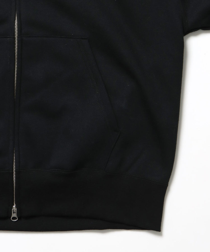 SOUVENIR ZIP HOODIE /パーカー ジップパーカー ダブルジップ 短丈 刺繍 ブラック