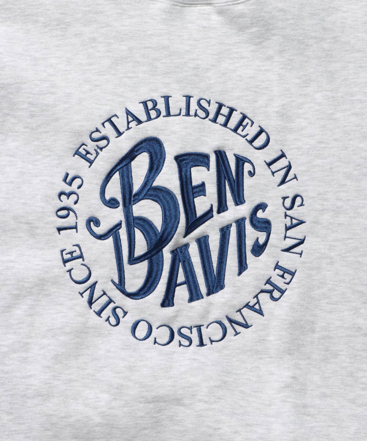 CIRCLE EMB CREW / スウェット ラグラン クルーネック 刺繍 裏起毛 アッシュグレー