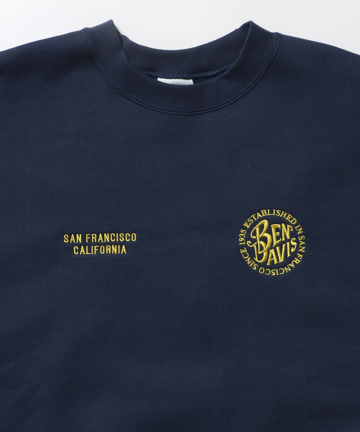 CIRCLE EMB CREW / スウェット ラグラン クルーネック 刺繍 裏起毛 ブルーグレー