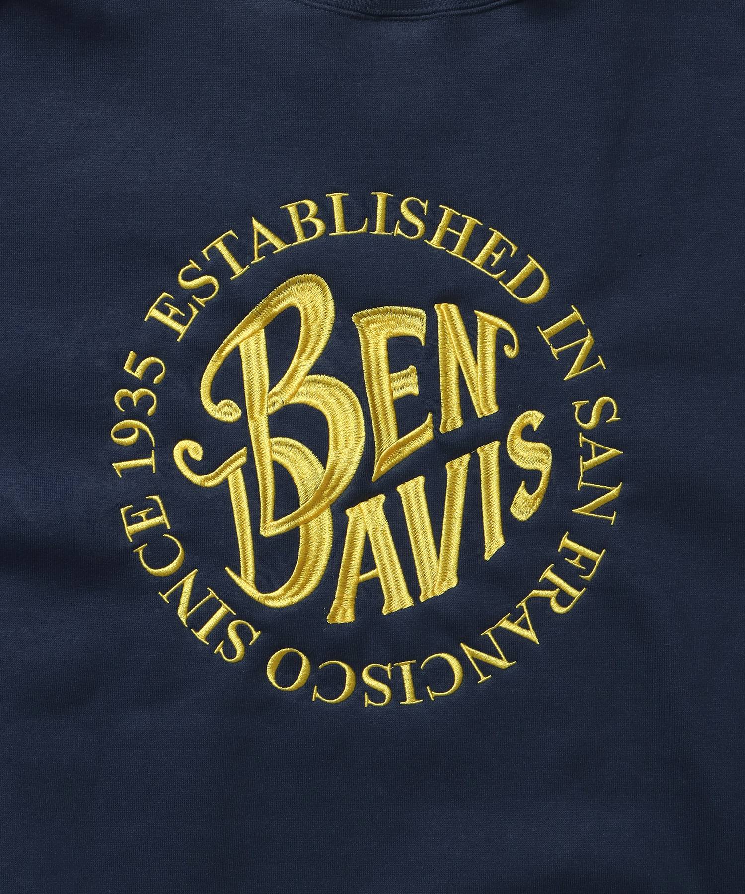 CIRCLE EMB CREW / スウェット ラグラン クルーネック 刺繍 裏起毛 ブルーグレー