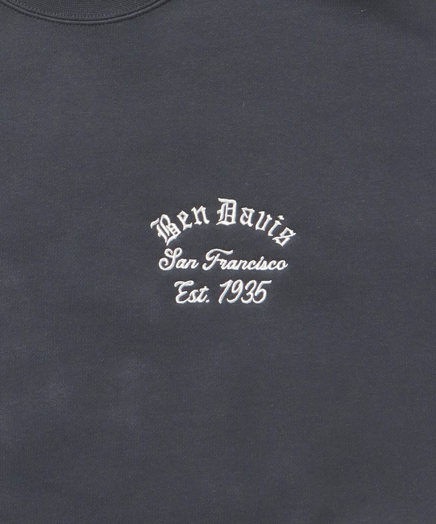 LOWRIDE EMB CREW / スウェット ラグラン クルーネック 刺繍 裏起毛 ラグラン チャコール