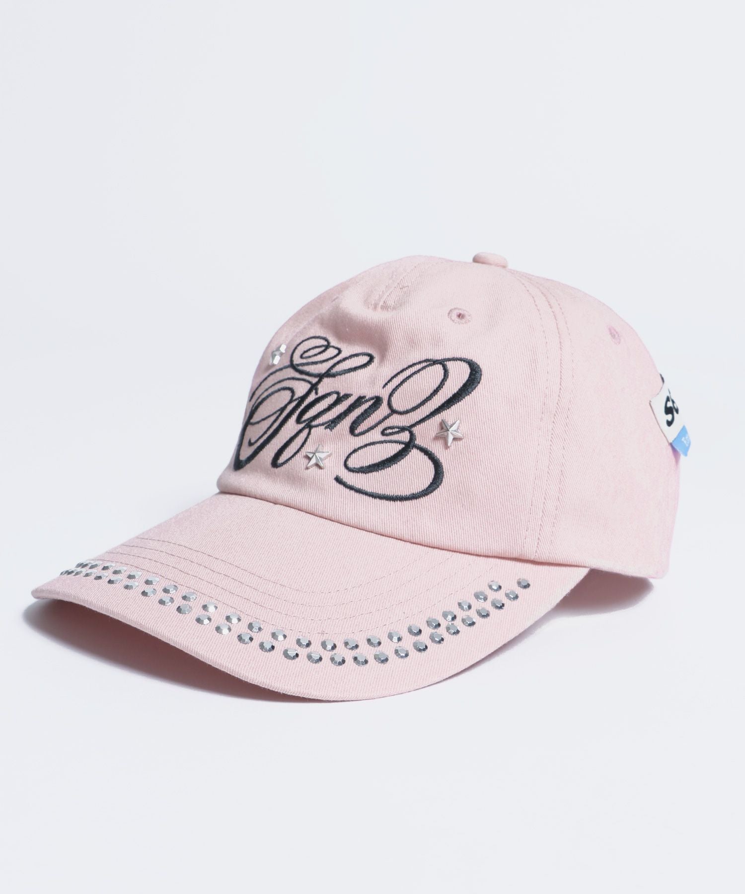 ※WEB限定 / ラインストーンロゴキャップ / sqnz studs cap ライトピンク
