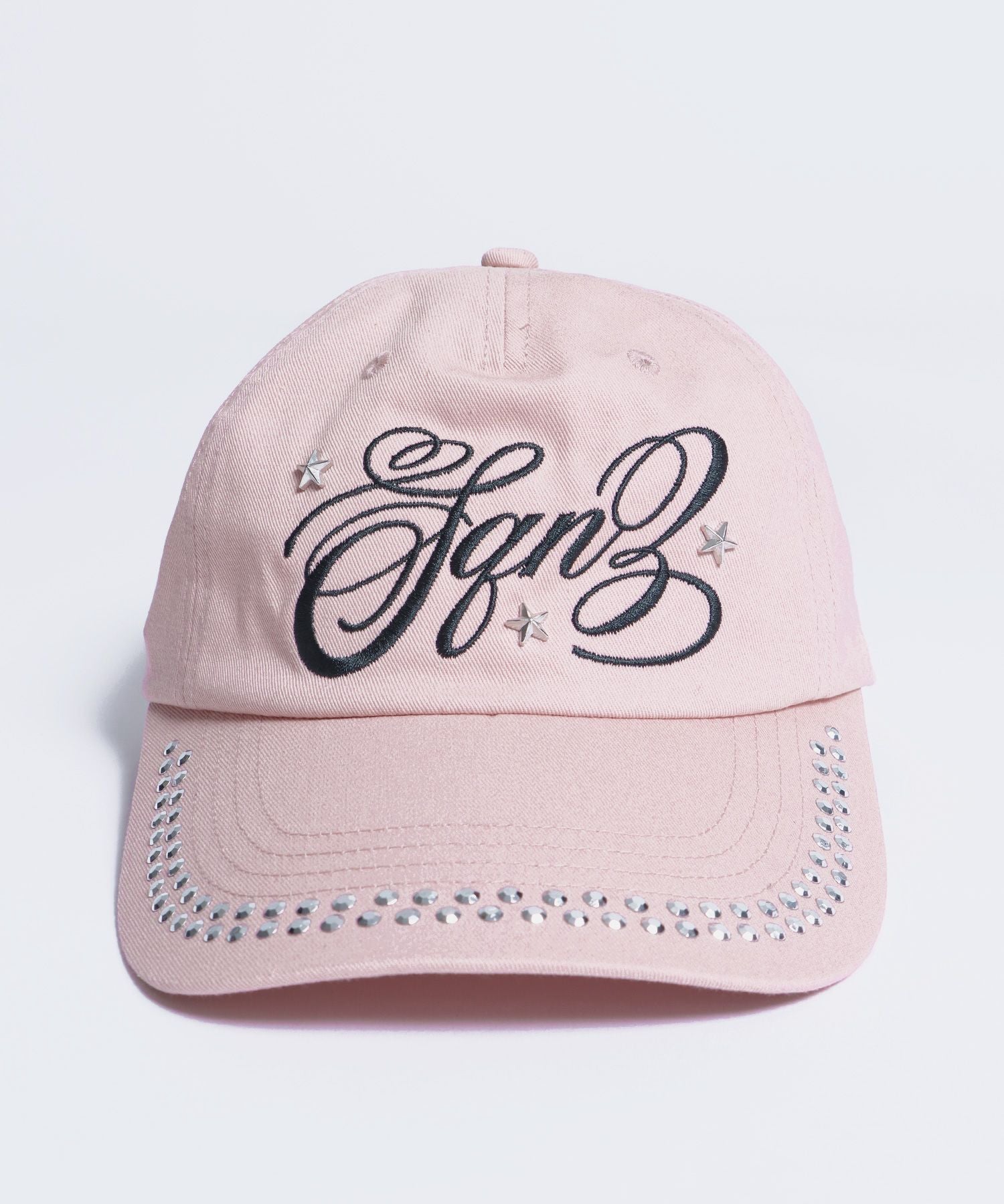 ※WEB限定 / ラインストーンロゴキャップ / sqnz studs cap ライトピンク