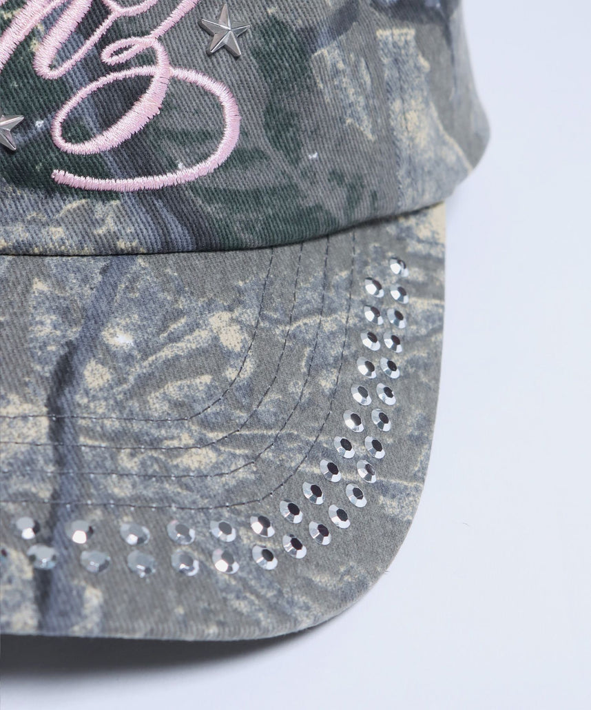 ※WEB限定 / ラインストーンロゴキャップ / sqnz studs cap 柄80