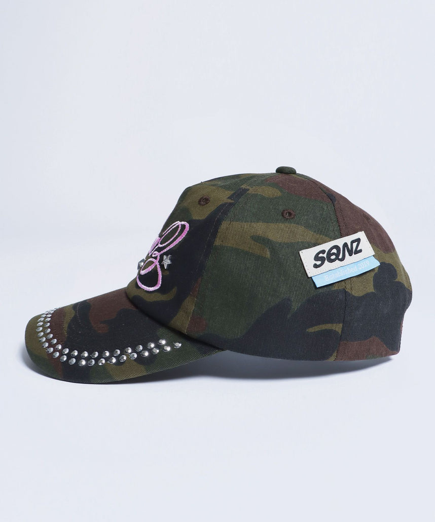 ※WEB限定 / ラインストーンロゴキャップ / sqnz studs cap 柄81