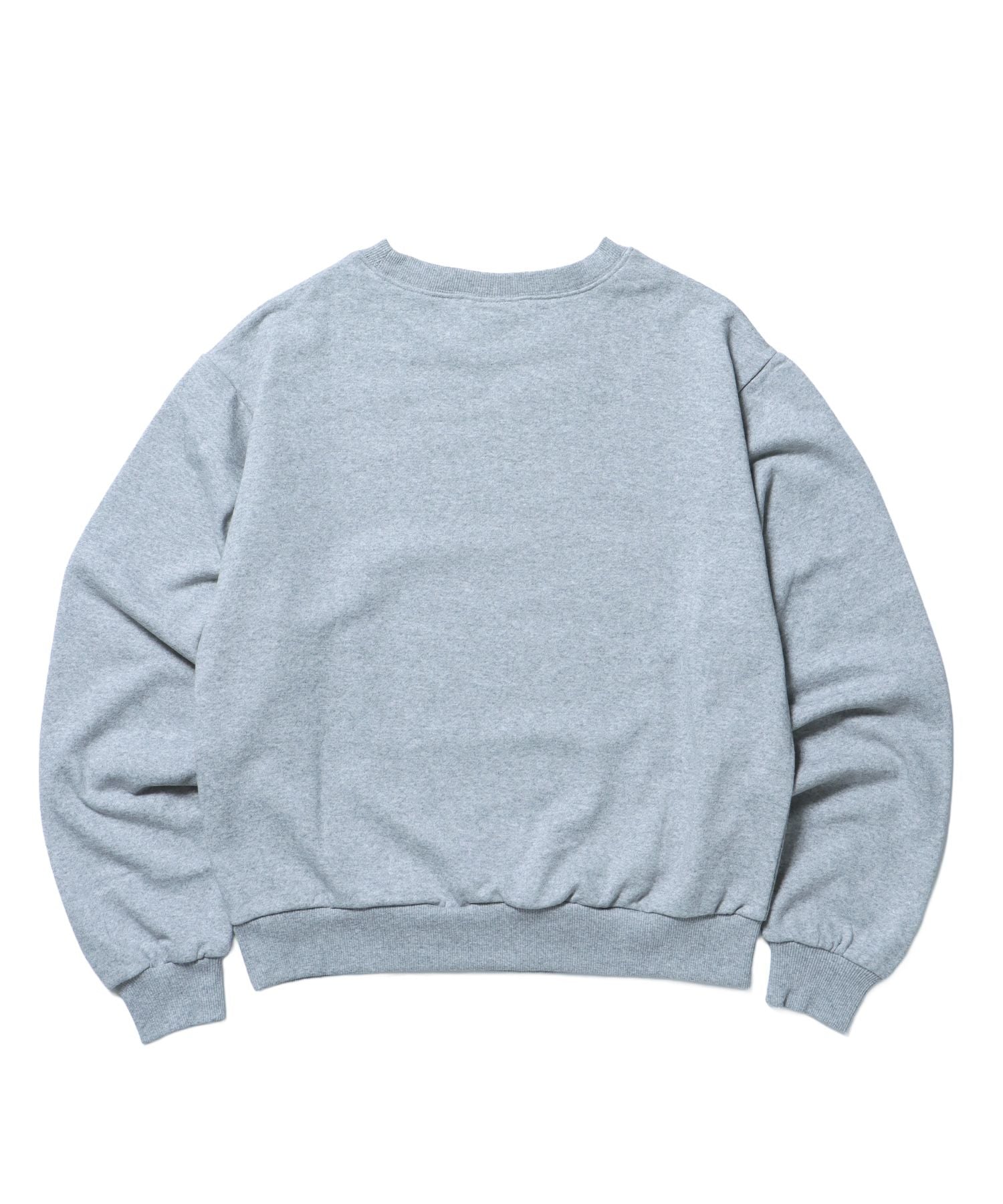 sqnz star studs logo sweat / ワンポイント プリント スウェット クルーネック 裏毛 グレー