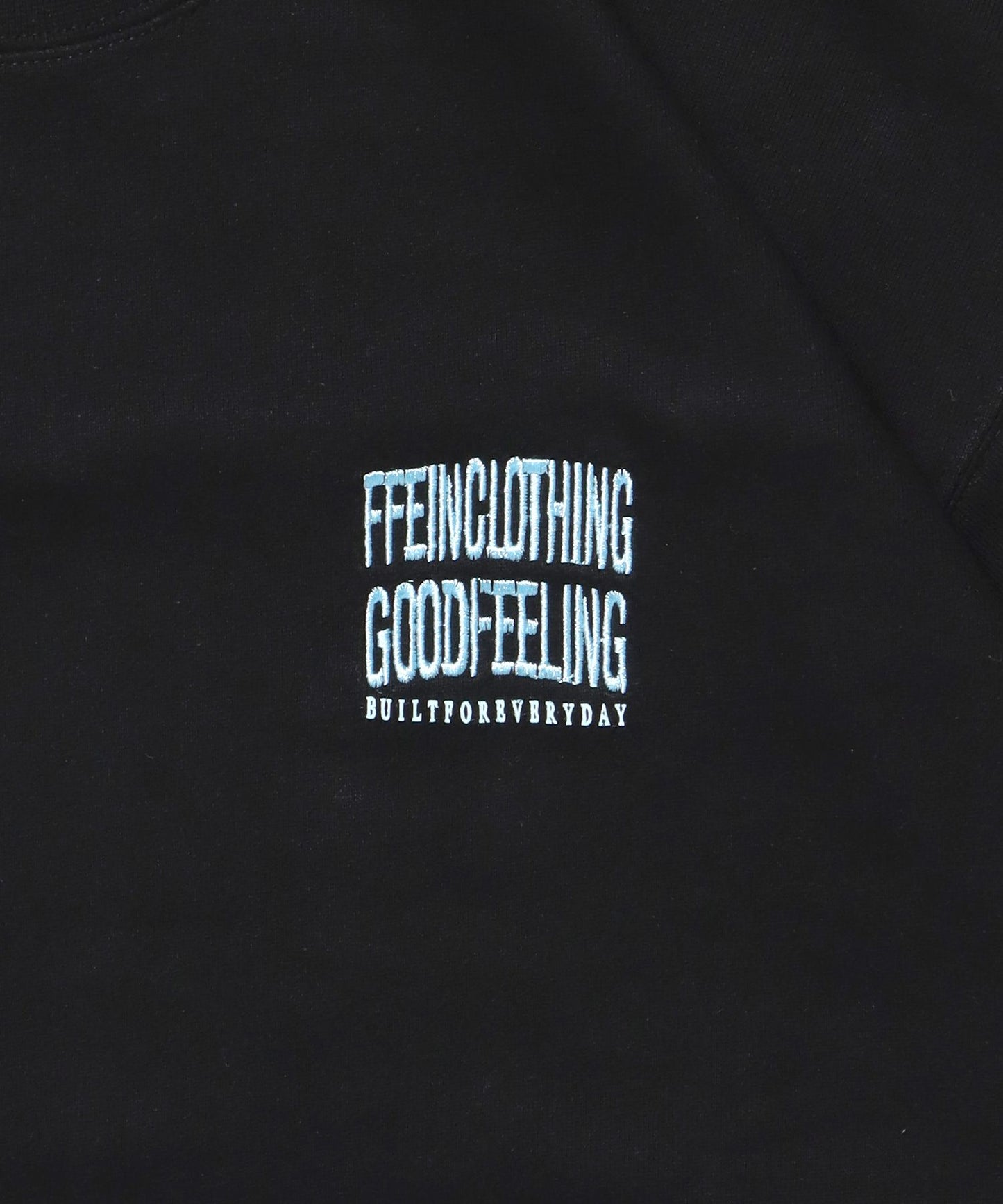 ヘビーウエイトワンポイント刺繍スウェット / スウェット トレーナー 裏毛 クルーネック ワンポイント ブラック