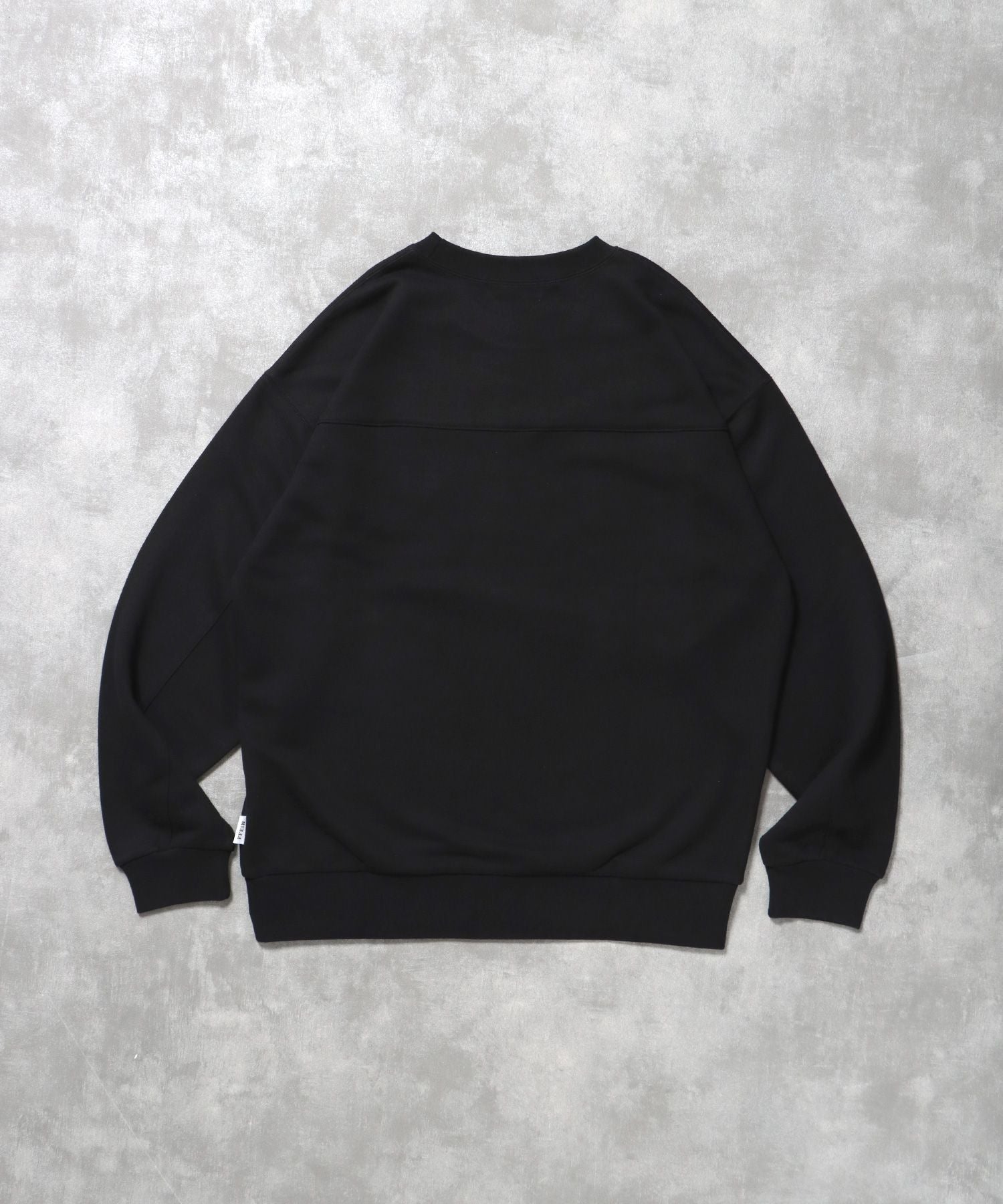 ヘビーウエイトワンポイント刺繍スウェット / スウェット トレーナー 裏毛 クルーネック ワンポイント ブラック