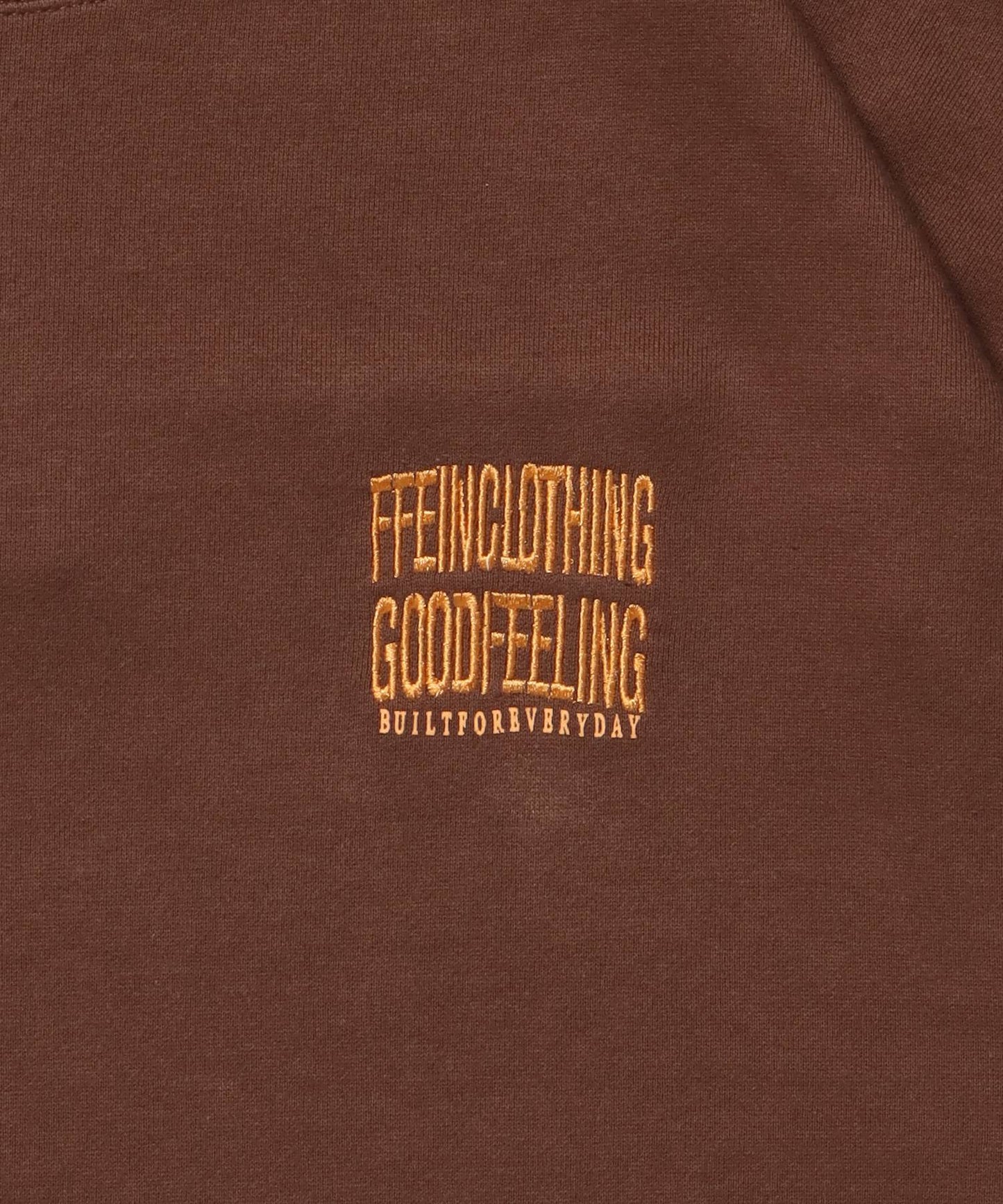 ヘビーウエイトワンポイント刺繍スウェット / スウェット トレーナー 裏毛 クルーネック ワンポイント ブラウン