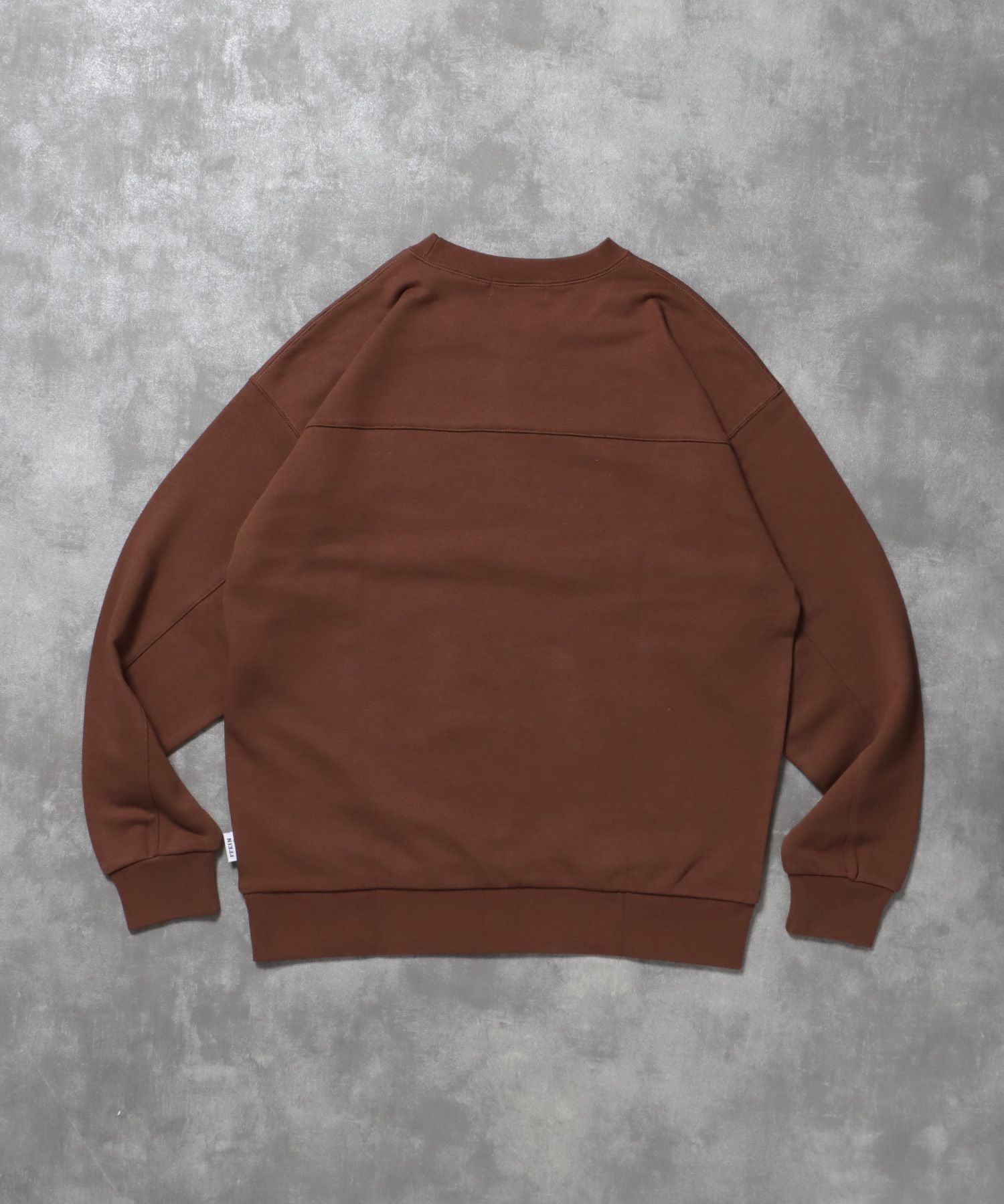 ヘビーウエイトワンポイント刺繍スウェット / スウェット トレーナー 裏毛 クルーネック ワンポイント ブラウン