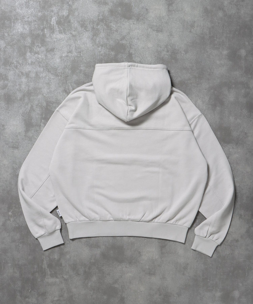 ヘビーウエイトメッセージプルパーカー / プルオーバー パーカー 裏毛 プリント フーディ ライトグレー