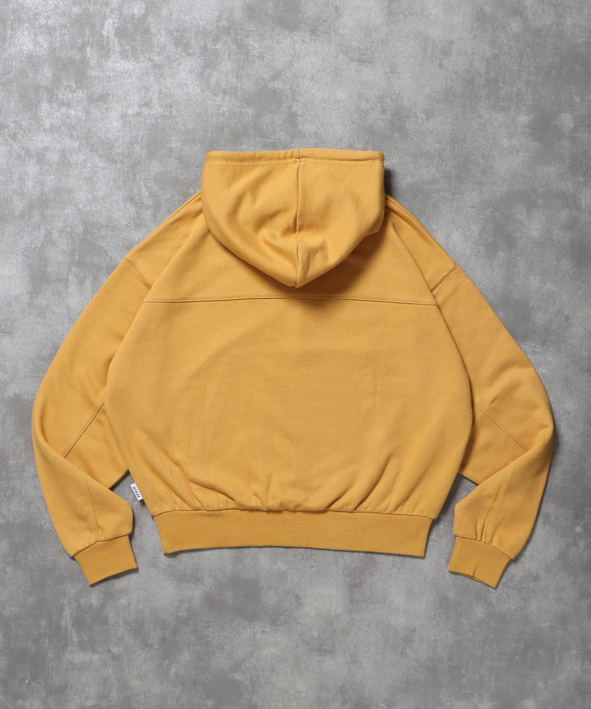 ヘビーウエイトメッセージプルパーカー / プルオーバー パーカー 裏毛 プリント フーディ イエロー