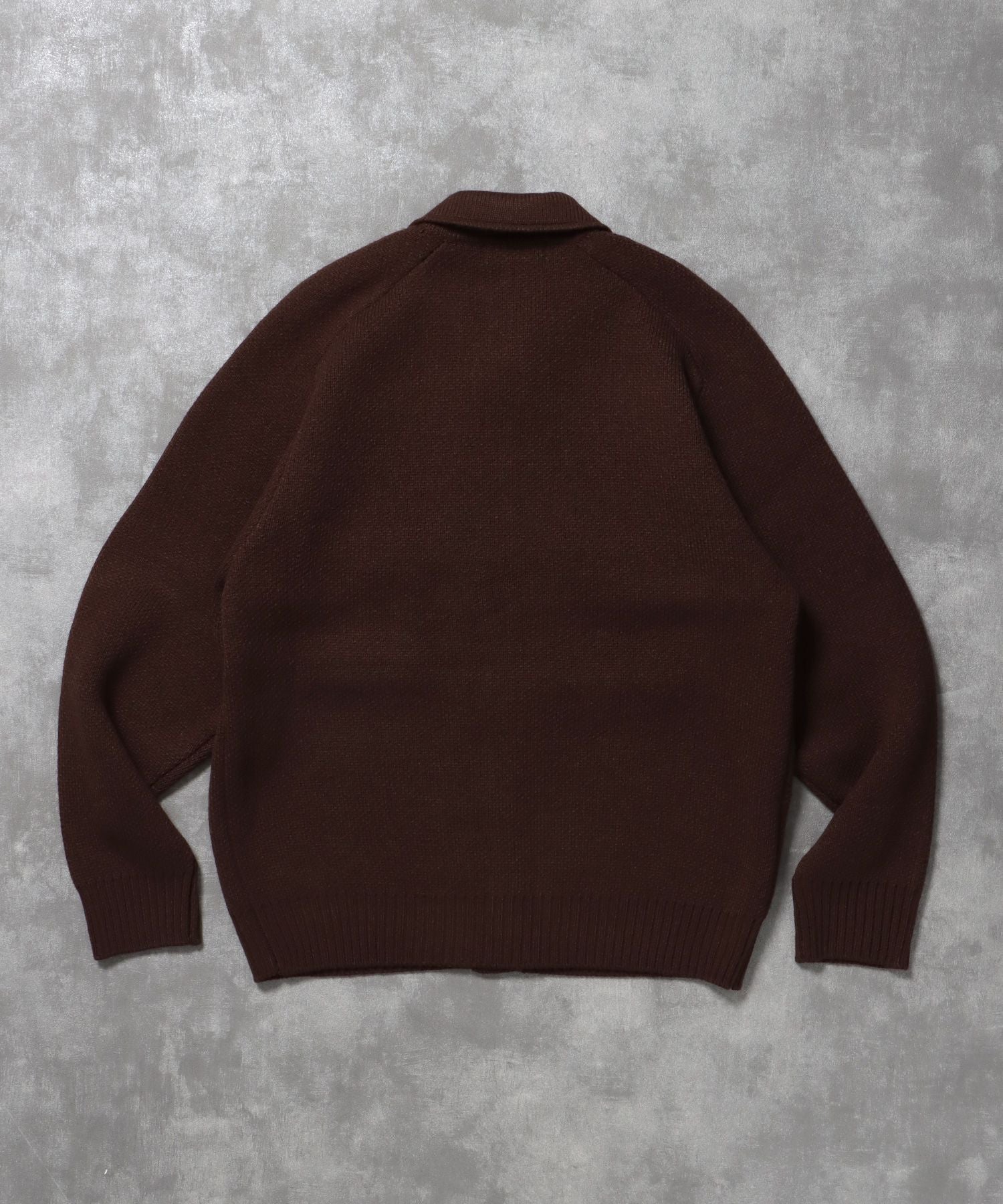 ダブルポケットニットジャケット / ジャケット ニット ビスネーム シンプル ポケット ブラウン