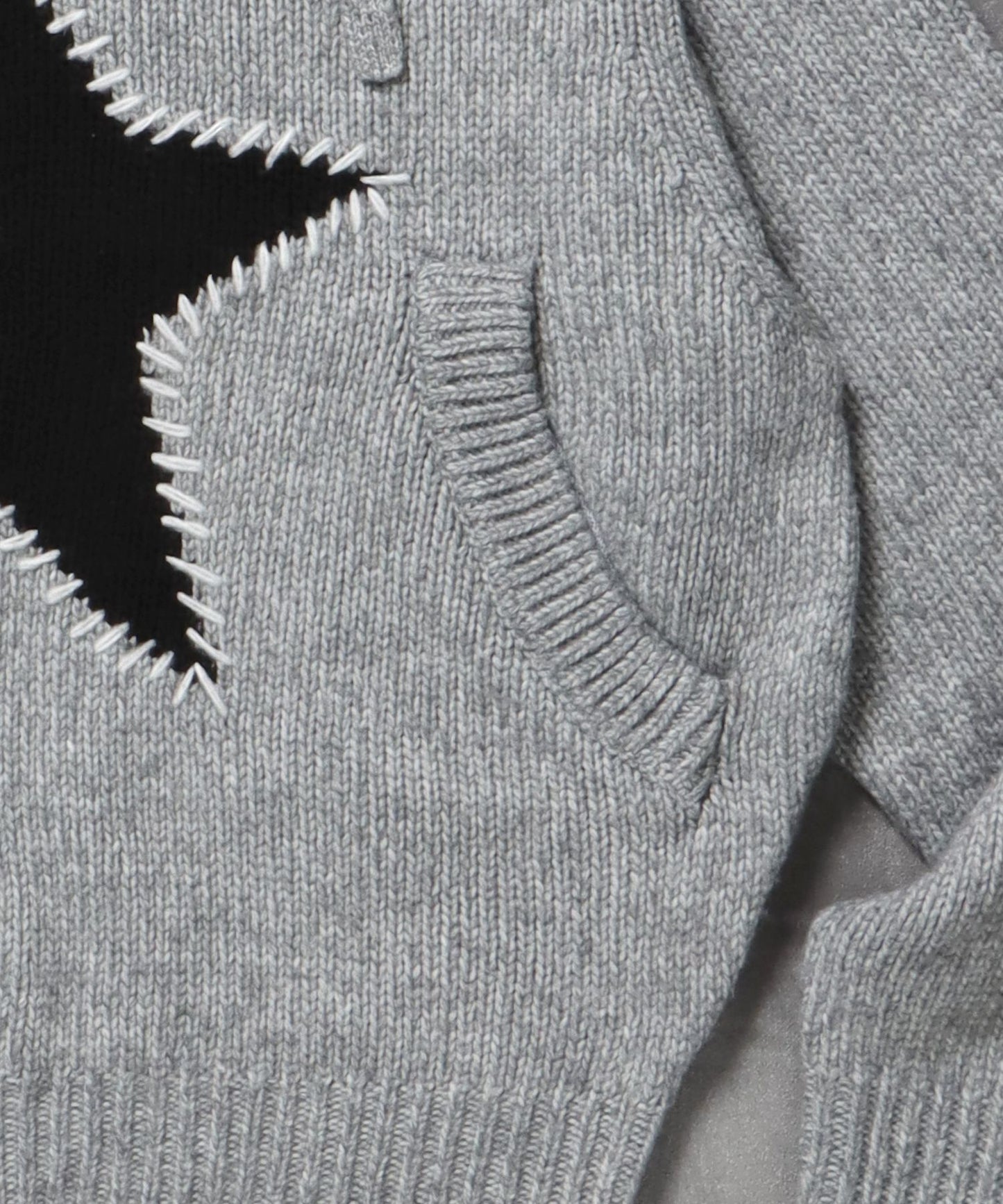 エクアドル風ヘビーニットジップアップ / ニット ダブルジップ ジップパーカー 短丈 フーディ 柄90