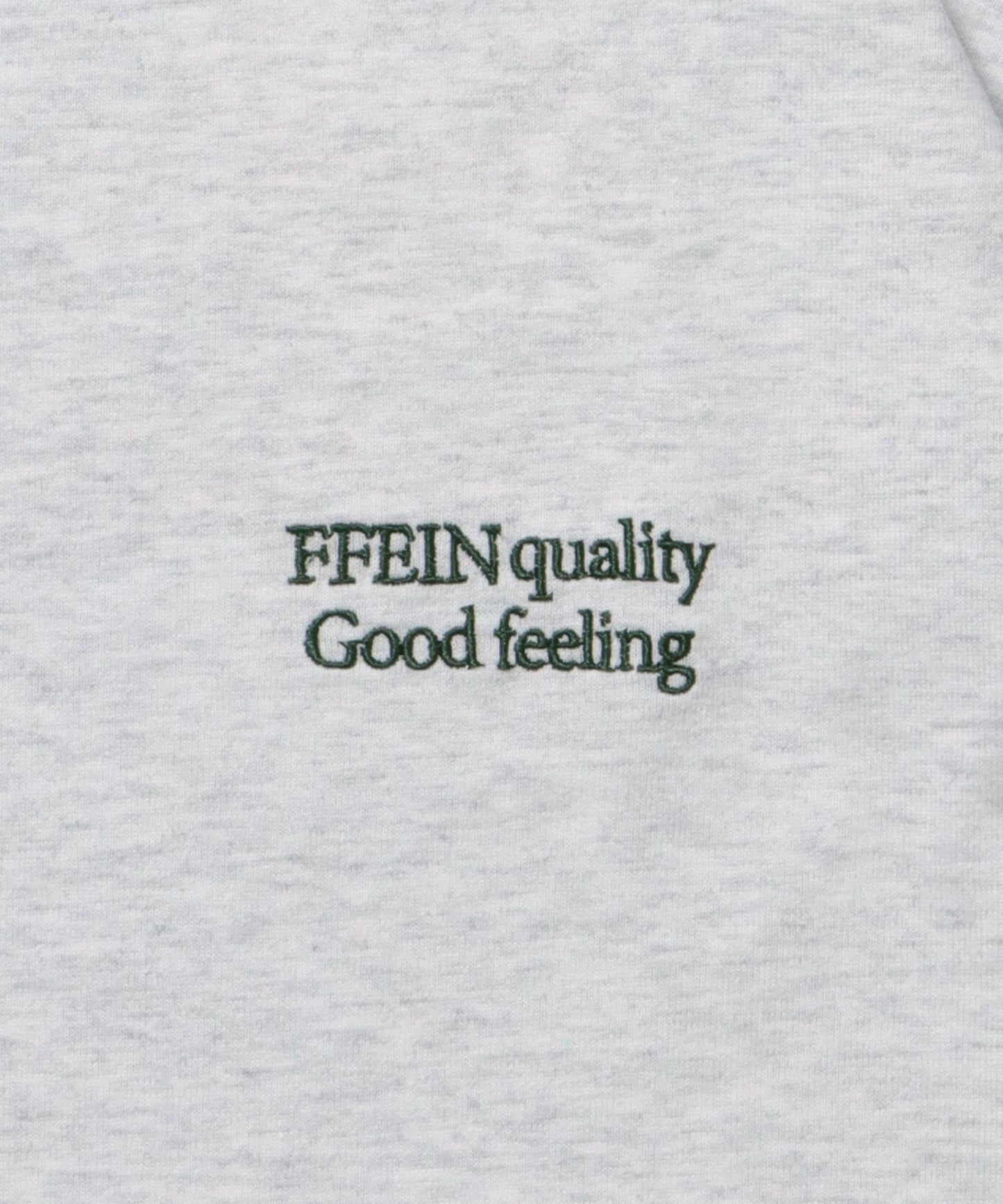 ワンポイントロゴ刺繍ロンT / ロンT 刺繍 ロゴ クルーネック ワンポイント 長袖 アッシュグレー