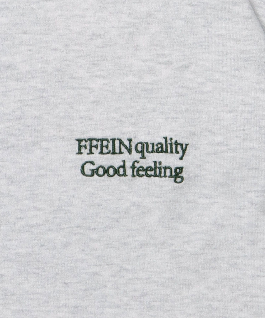 ワンポイントロゴ刺繍ロンT / ロンT 刺繍 ロゴ クルーネック ワンポイント 長袖 アッシュグレー