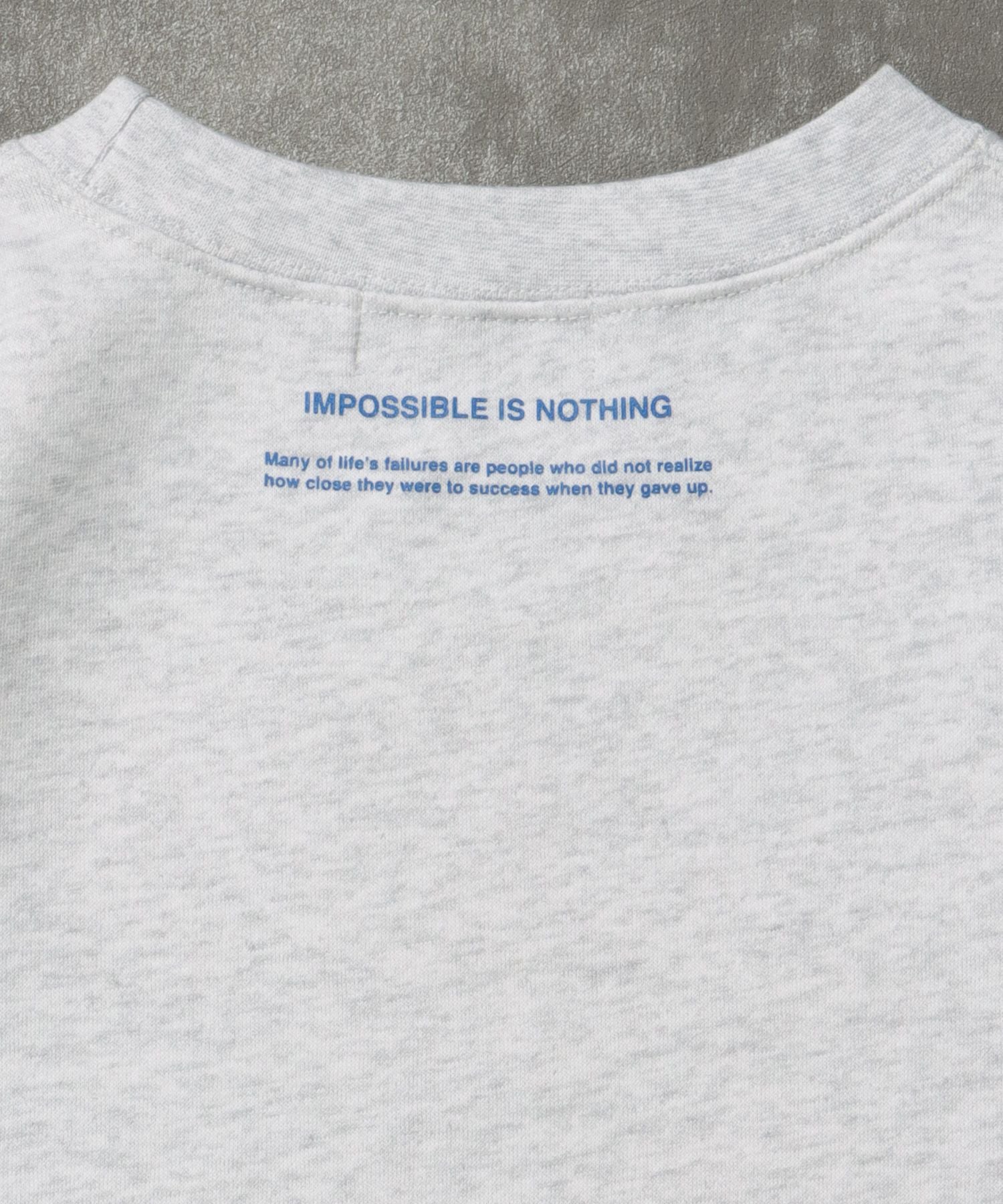 ヘビーウエイト線画アートスウェット / 裏起毛 スウェット アート クルーネック プリント アッシュグレー