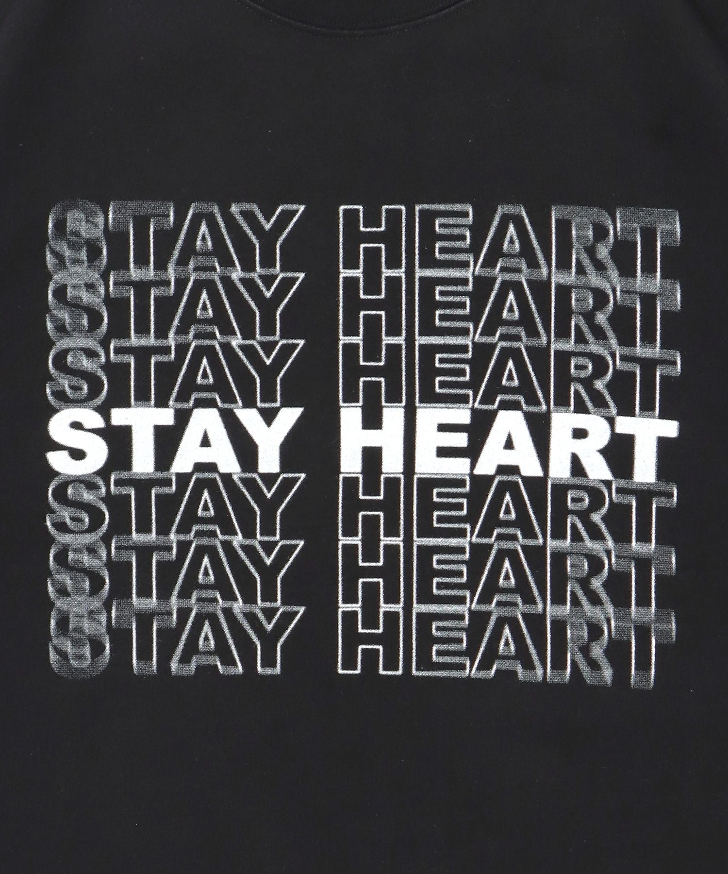 ヘビーウエイトぼかしメッセージロゴスウェット / 裏起毛 スウェット クルーネック プリント ブラック