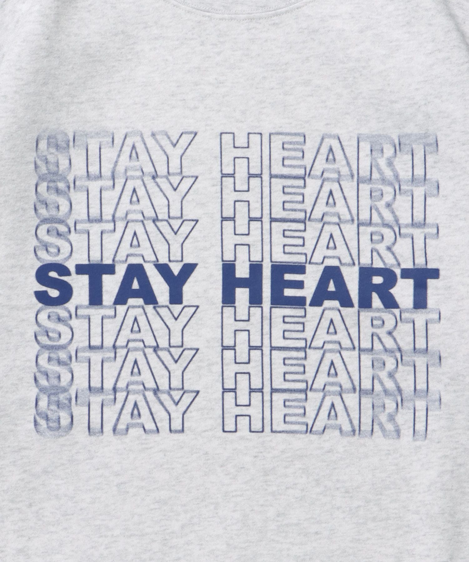 ヘビーウエイトぼかしメッセージロゴスウェット / 裏起毛 スウェット クルーネック プリント アッシュグレー