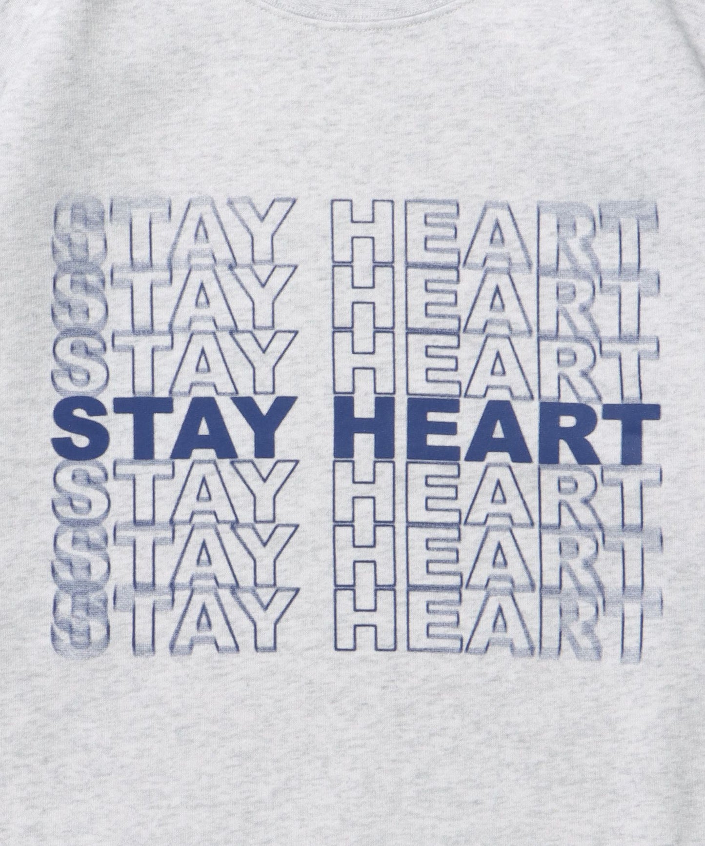 ヘビーウエイトぼかしメッセージロゴスウェット / 裏起毛 スウェット クルーネック プリント アッシュグレー